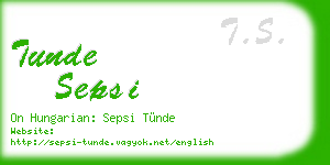 tunde sepsi business card