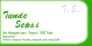 tunde sepsi business card